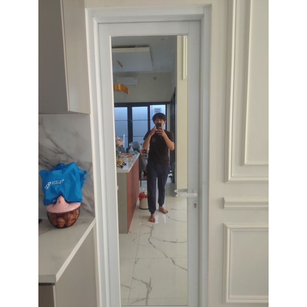 Pintu Aluminium Isi Kaca Cermin