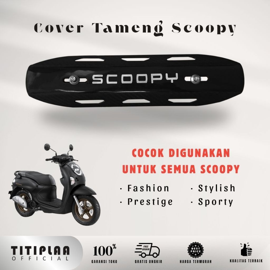 SALE COVER KNALPOT TAMENG SCOOPY GRATIS BAUT TUTUP PELINDUNG KNALPOT SCOOPY TAMENG KNALPOT SCOOPY