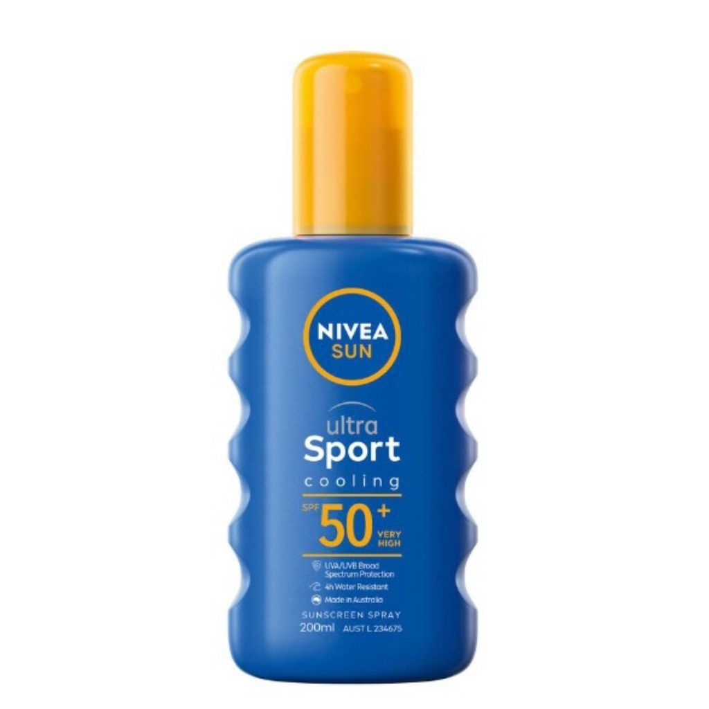 Nivea Sun Ultra Sport Cooling Protect Moisturising Sun Spray Sunblock Sunscreen SPF 50 200ml