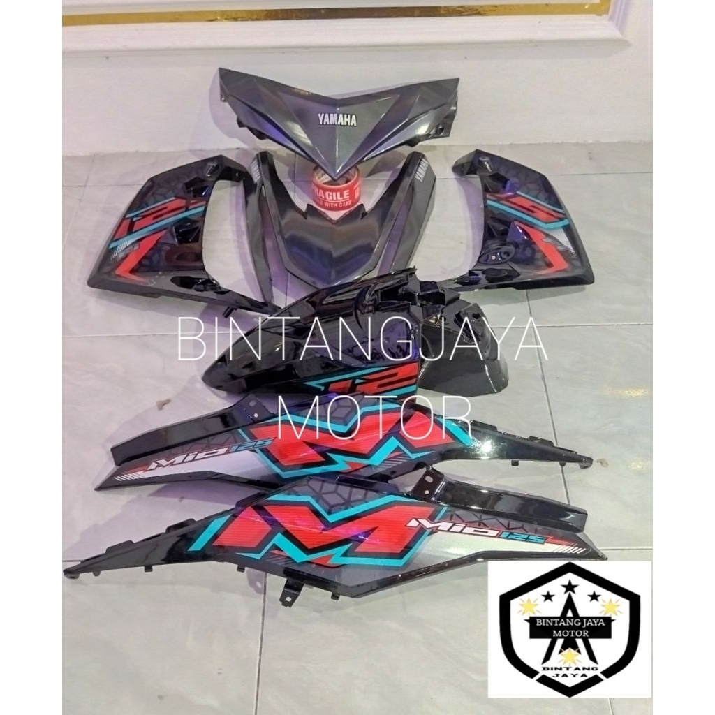 cover bodi halus Yamaha Mio M3 hitam abu fullset body Yamaha Mio M3 fullset cover body Mio z fullset