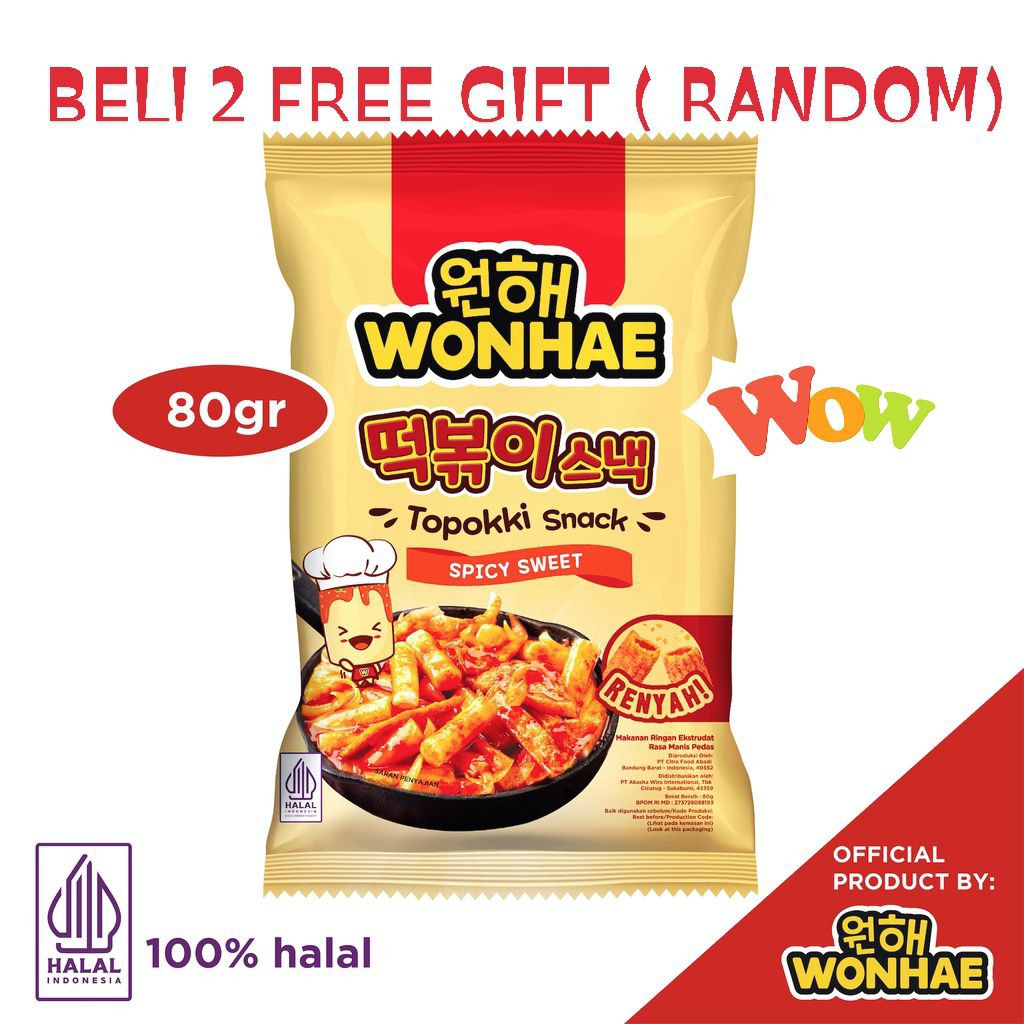 

Toppoki snack spicy sweet wonhae 80gr