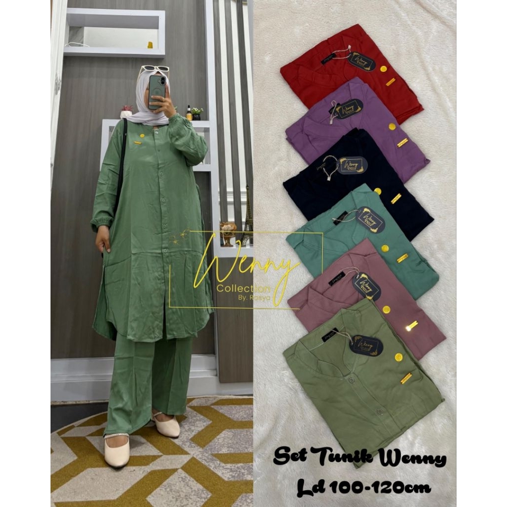 SETLONG/SETELAN LONG TUNIK RAYON TWILL POLOS
