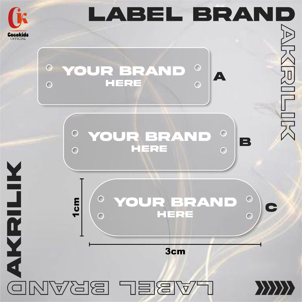

Label akrilik Bening - label hijab - acrylic label - label produk - label akrilik kecil Bening Murah