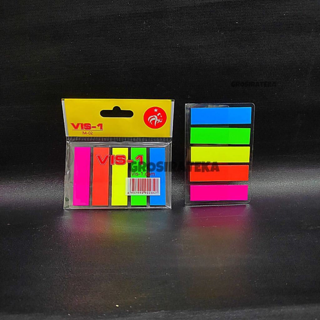 PEMBATAS BUKU, STICKY NOTES, KERTAS MEMO, POS IT PLASTIK PERSEGI IM 02 VIS-1
