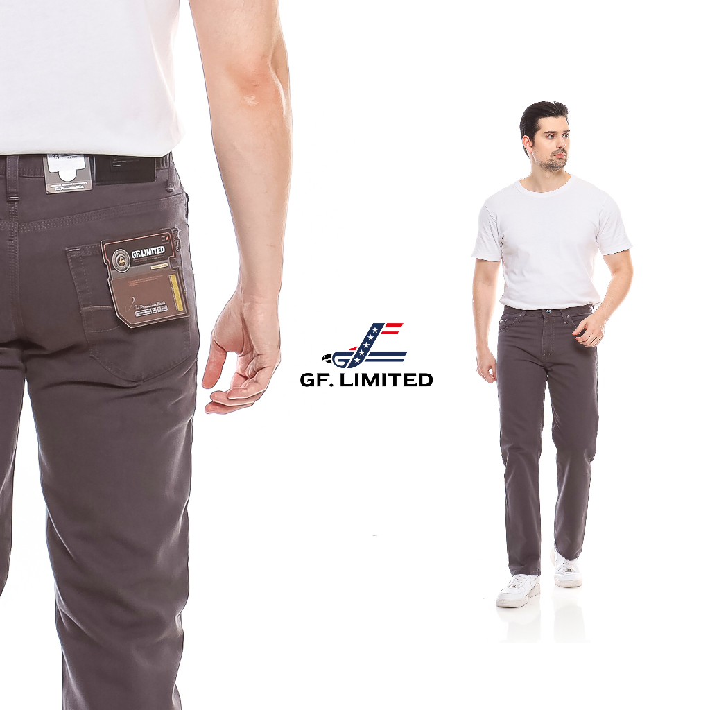 GF. LIMITED Celana Kanvas Pria Reguler Standar Model Cardinal Premium Katun Halus