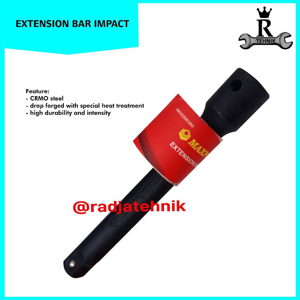MAXPOWER Extension Bar  Extension Bar Impact 1/2"  Sambungan Sock Impact  Hand Tools Maxpower