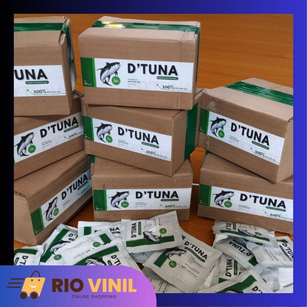 Deho Tuna D'TUNA Umpan Pancing Tuna Asli 100% Sachet Praktis 1 Dus isi 30 Sachet x 20gr/Sachet