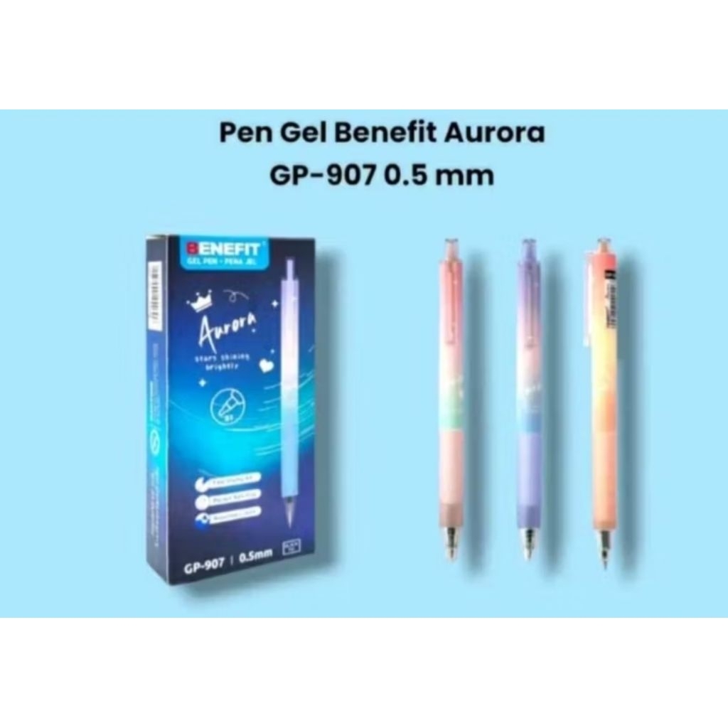 

[COD] [UT] GEL PEN BENEFIT AURORA 1 PACK ISI 12 PCS