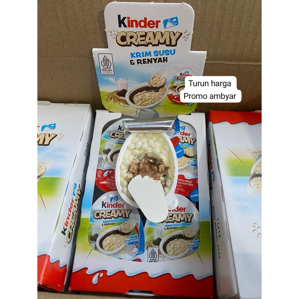 

KINDER CREAMY (1 box isi 12) EXP OKTOBER 2025