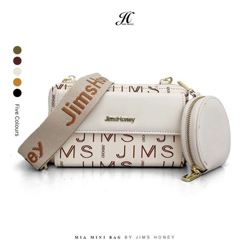 MIA MINI BAG JMS HONEY/ LC 7076 SLINGBAG MOTIF FULL PRINT JIM HONEY DESAIN SIMPLE MUAT HP FREE POUCH
