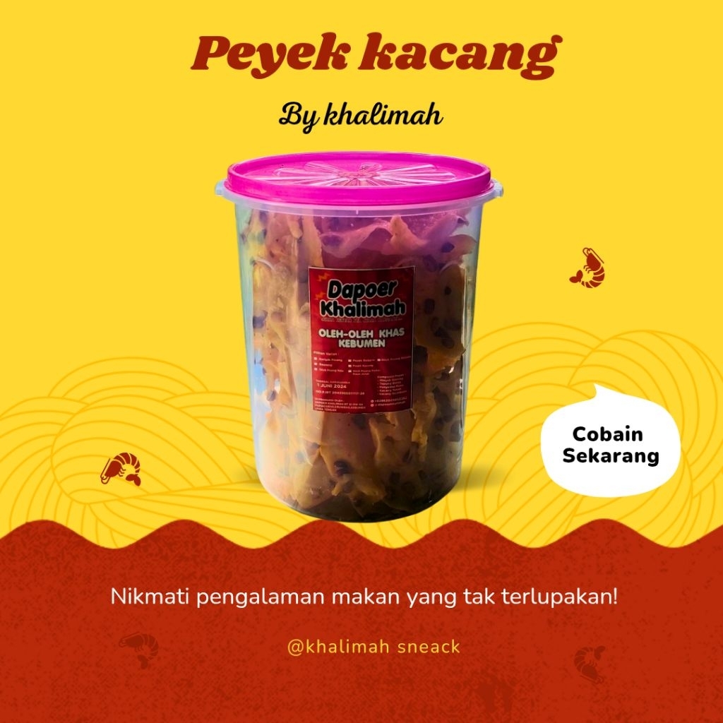 

peyek kacang tanah 5liter toples kemasan