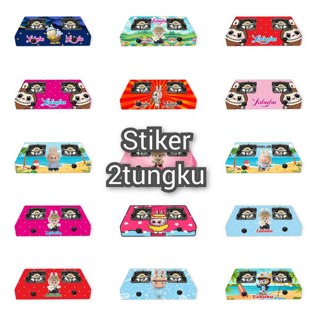 STIKER KOMPOR 2 TUNGKU MOTIF KARAKTER