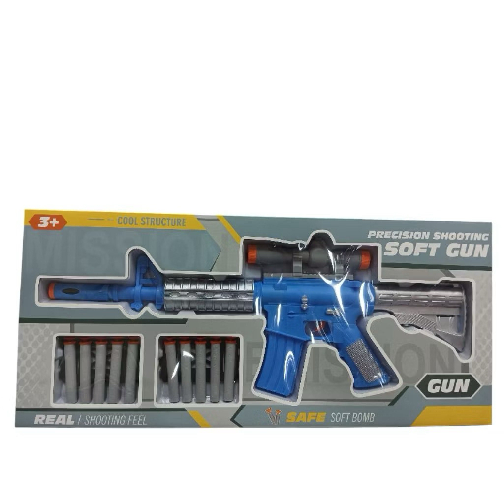 Mainan Sniper Tembak Tembakan Nerf HK416 (10 pcs Pluru Busa Soft Bullet