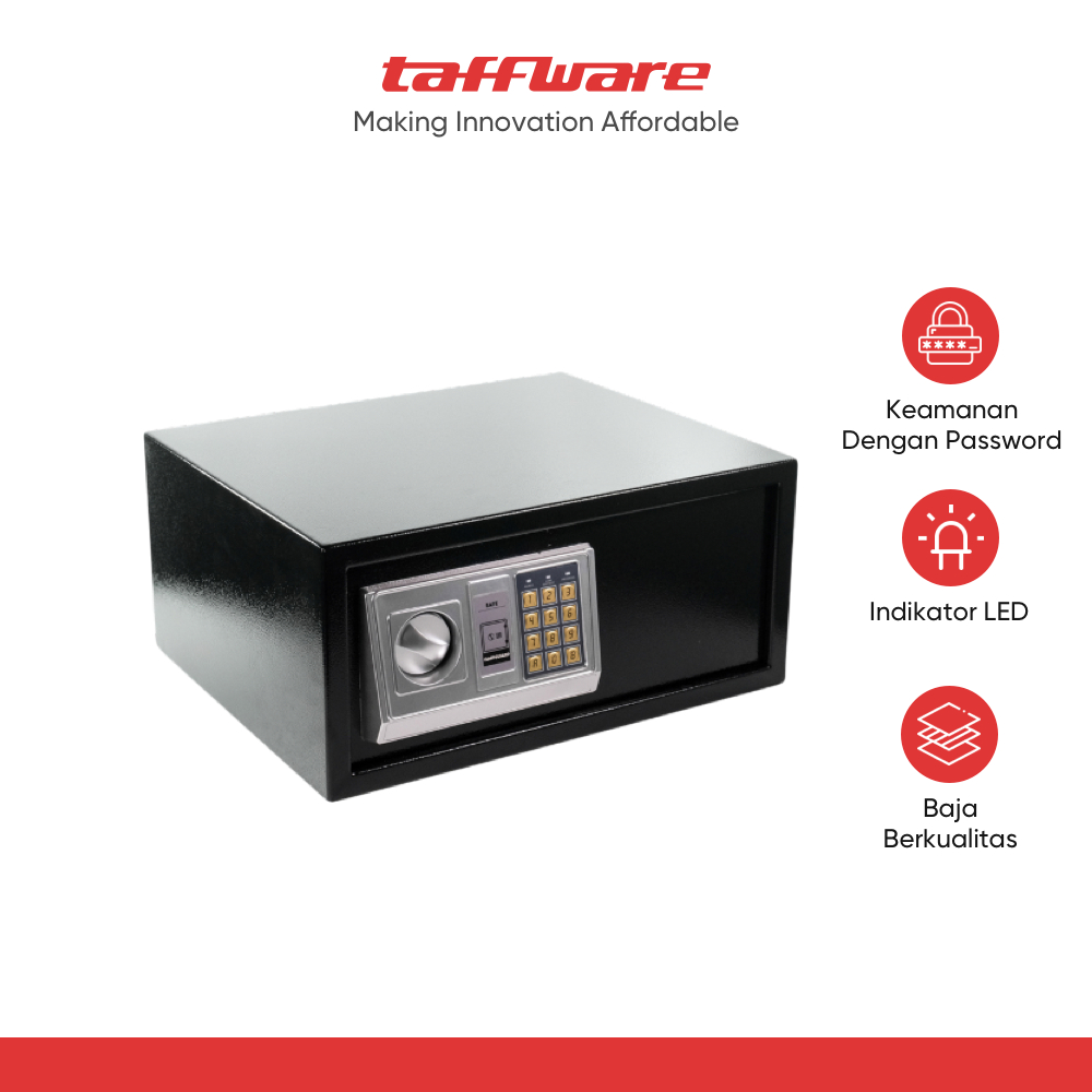 TaffGUARD Kotak Brankas Hotel Safety Box Password 43x35x20cm - 43EA