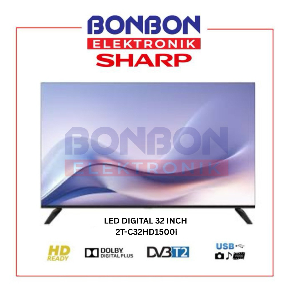 Sharp LED TV 2T-C32HD1500I Digital HD DVB-T2 32 INCH 2T C32HD1500I / 32HD1500I / 32HD1500