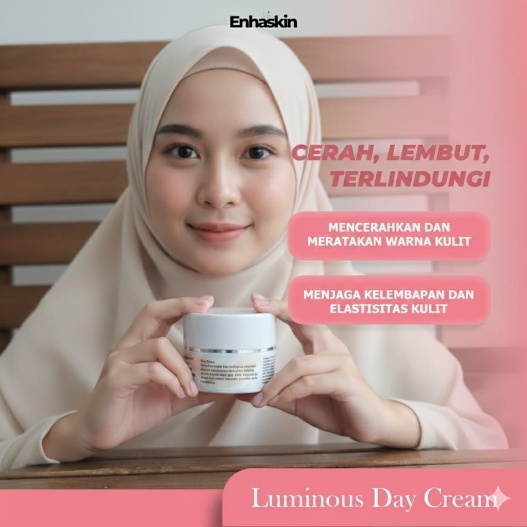 Day Cream / Cream Pagi Enhaskin 10 gr - krim / krem Pagi BPOM & Halal | krim wajah pencerah, Melemba