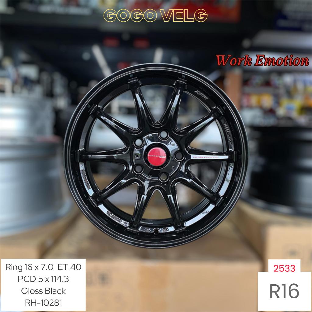 Velg Mobil R16 Work Emotion ZR 10 PCD 5X114,3 Lebar 7 ET 40 Black Zenix CRV Xpander Rush Ring 16