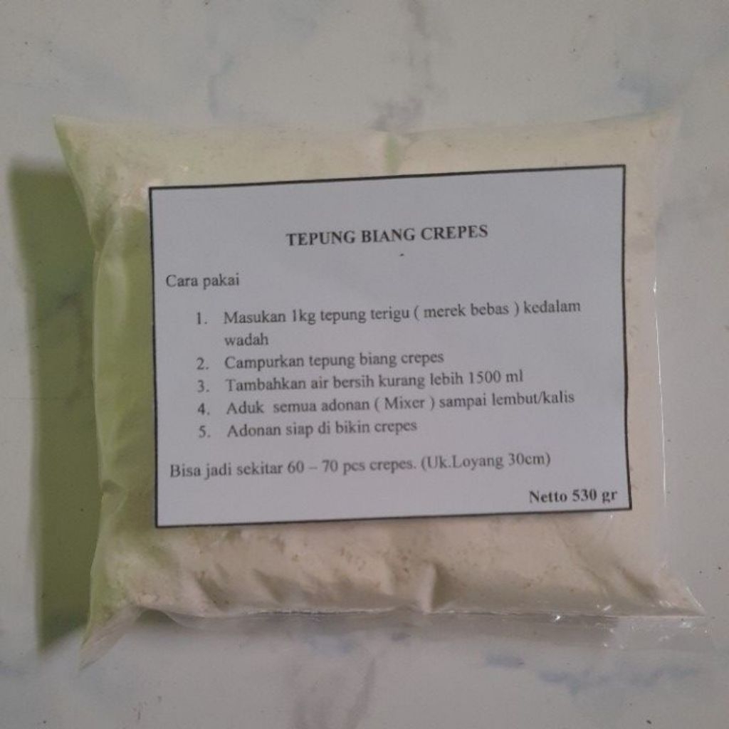 

Tepung Biang Crepes 530gr