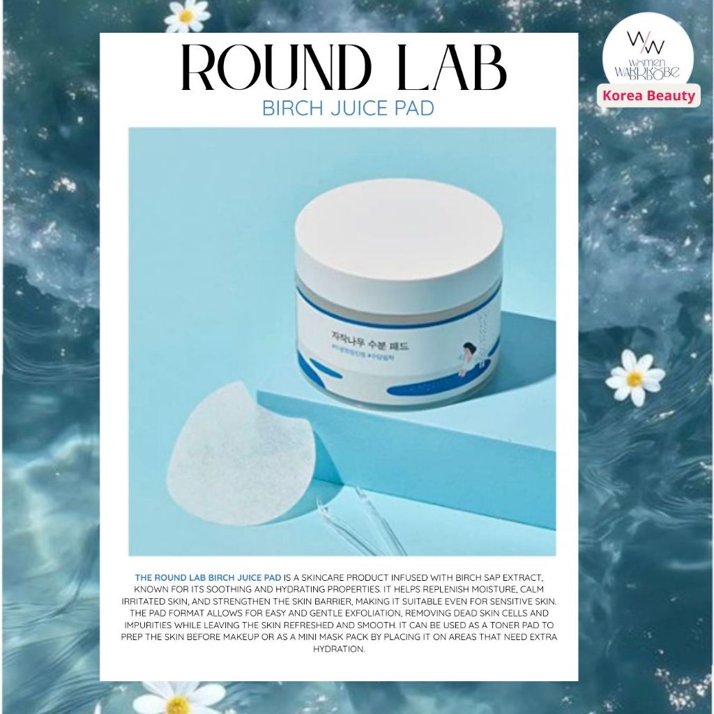 READY INSTANT - ROUND LAB BIRCH JUICE MOISTURIZING PAD 80EA
