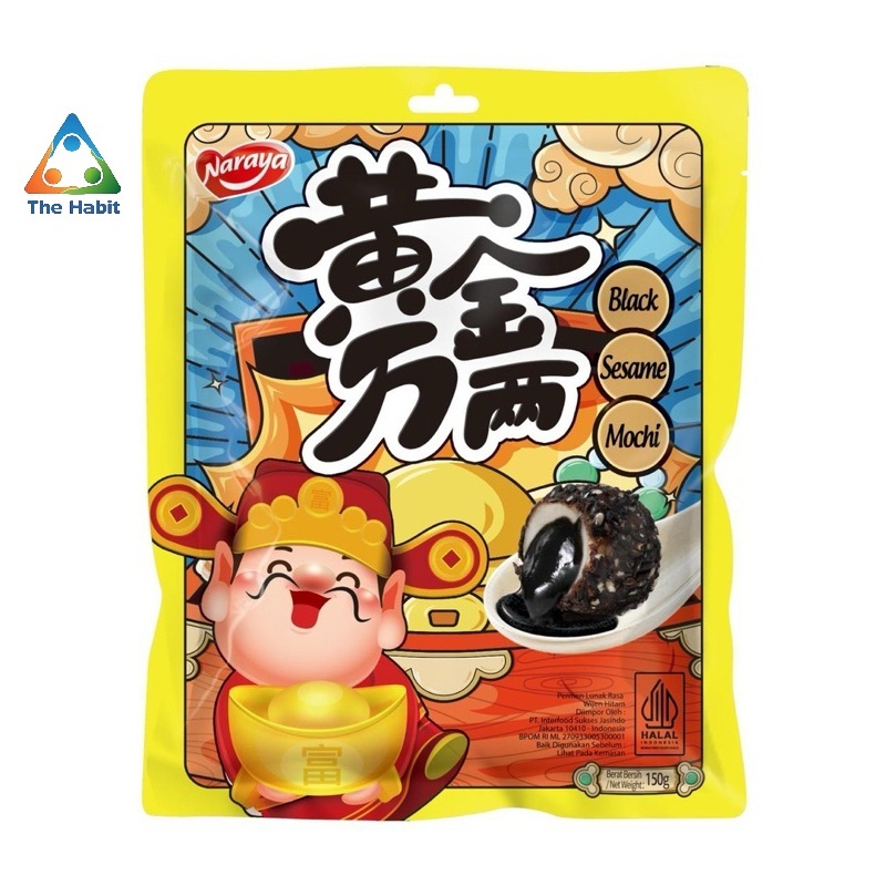 

(The Habit) Naraya Black Sesame Mochi Candy 150 gr