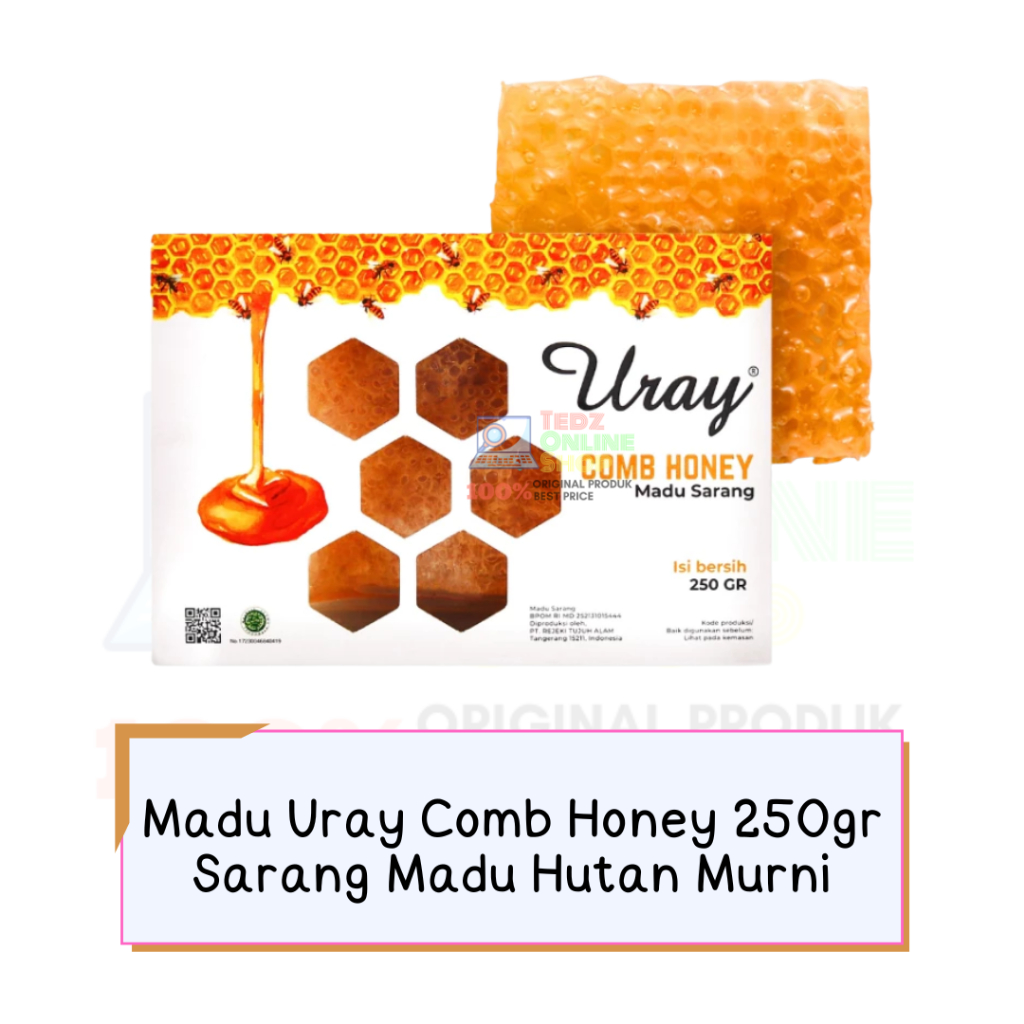 

Madu Uray Comb Honey / Sarang Madu Murni 250 gr