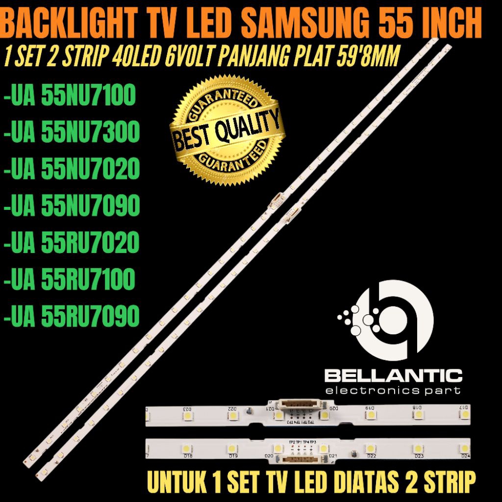 BACKLIGHT TV LED SAMSUNG 55 INCH UA-55NU7100- UA-55NU7300- UA-55NU7020- UA-55NU7090- UA-55NRU7020- U