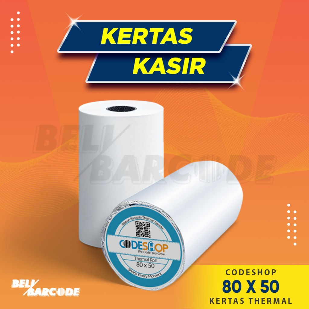 

Kertas Kasir 80x50 Struk Thermal 80x50mm Paper Roll 80 x 50 mm