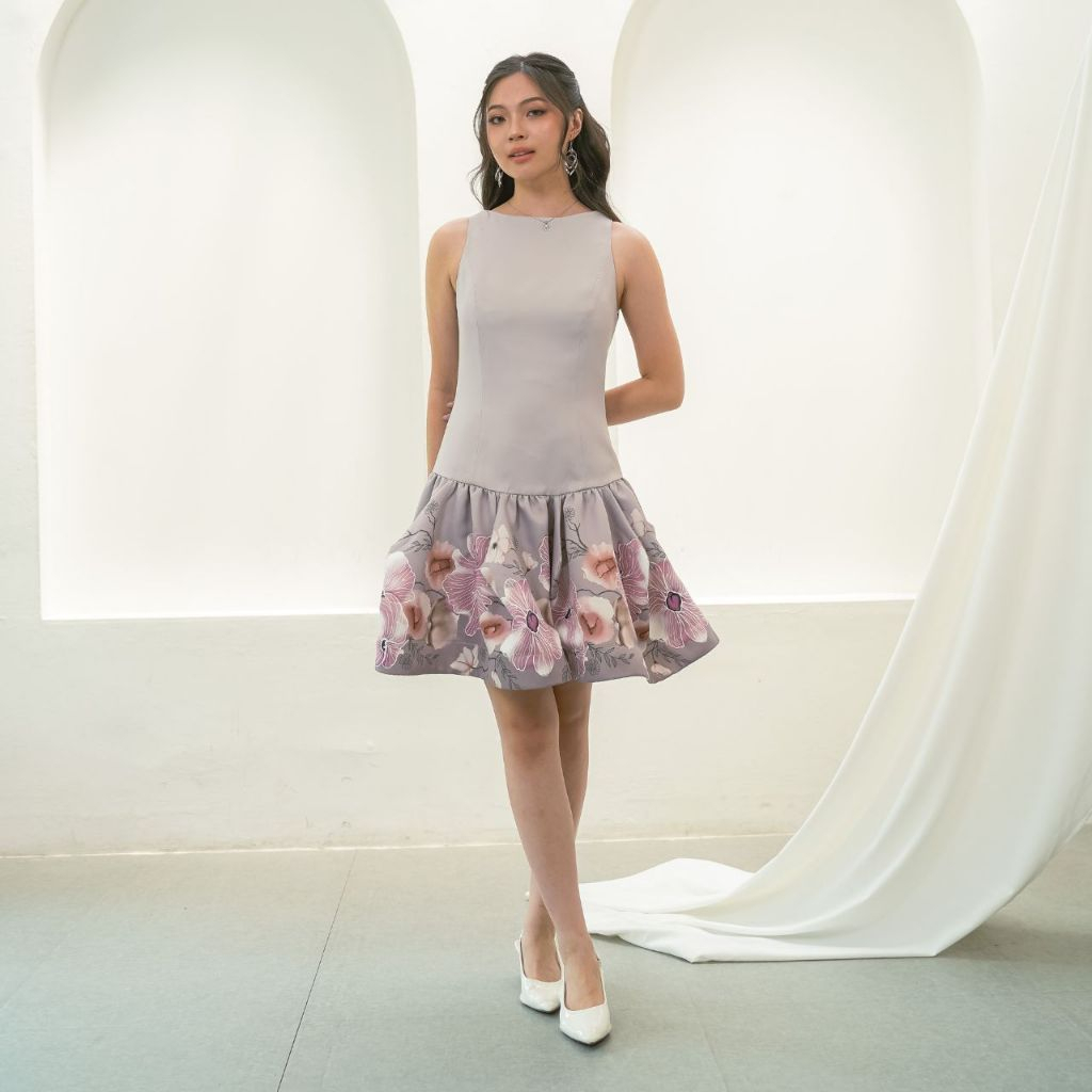 Surin - Haven Dress Wanita | Dress Pesta A-Line Wanita, Gaun Floral Premium, Mini Dress Pesta Elegan