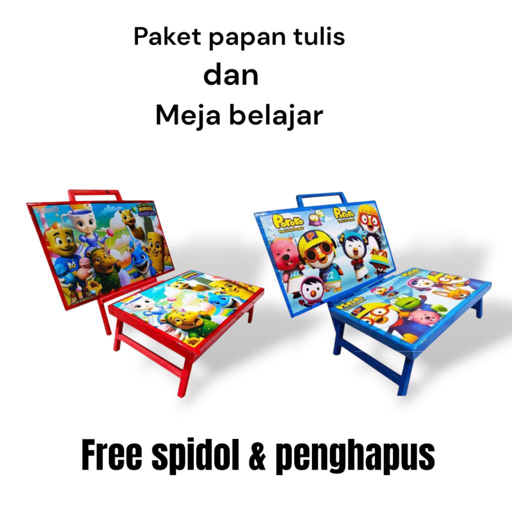 

satu paket papan tulis dan meja belajar edukasi anak anak