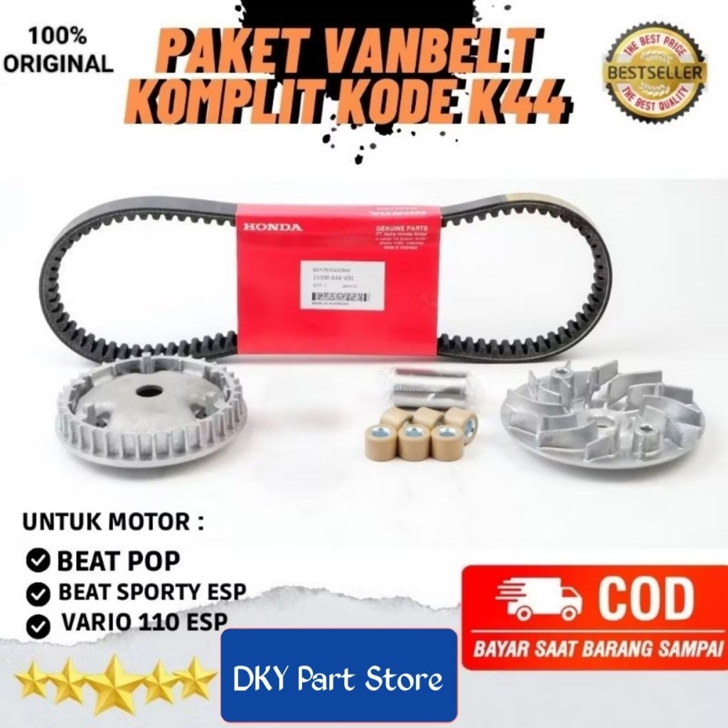 100% ORIGINAL paket CVT Honda kode K44 untuk beat pop, Beat Fi (bukan rangka esaf), Beat Esp fi (buk