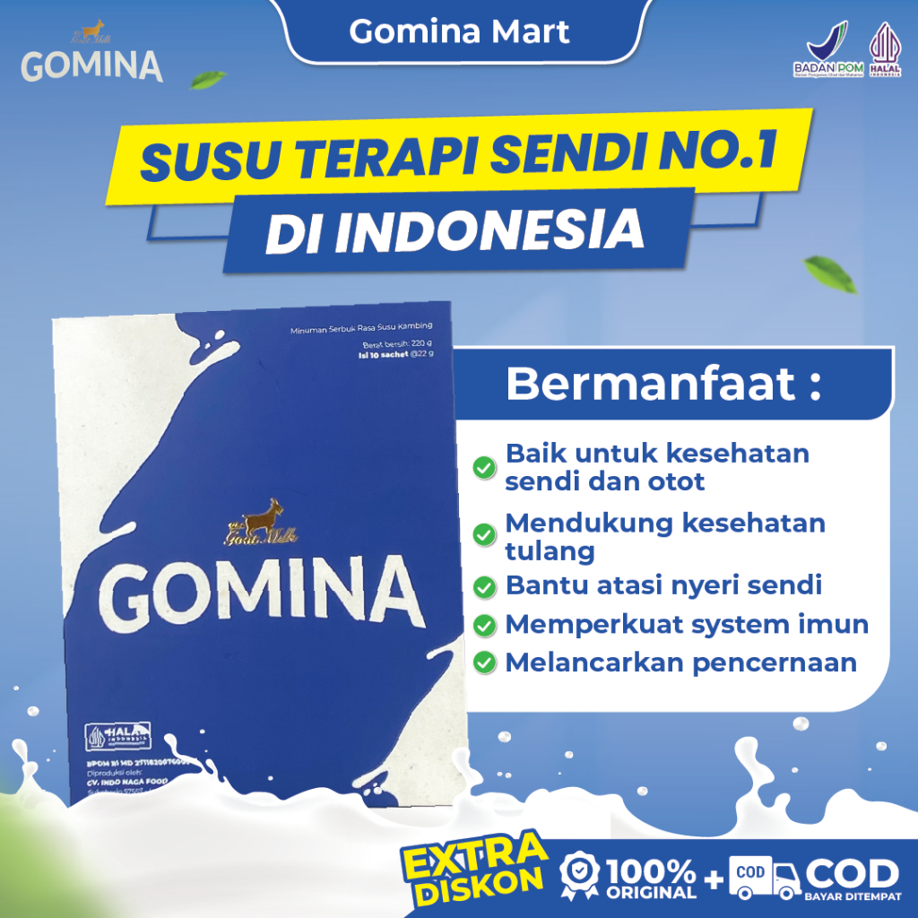 

Gomina - Susu Kambing Etawa Ampuh Atasi Nyeri Sendi dan Pegal Linu