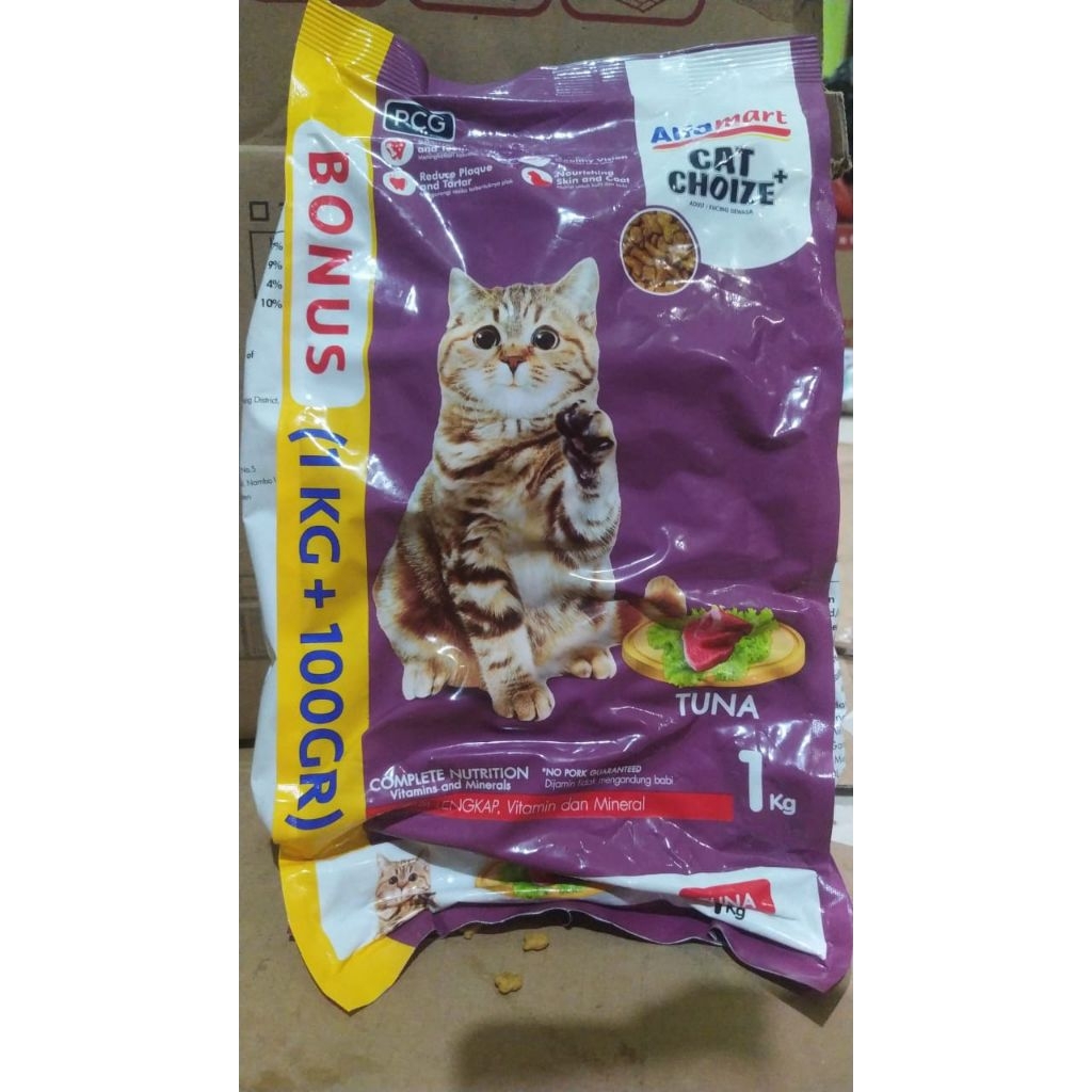 Alfamart Cat Choizet Adult Makanan Kucing KeringTuna Bag 1 kg