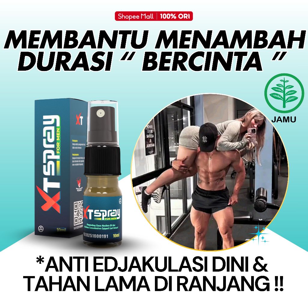 XT BPOM Obat Kuat Herbal Pria Spray Tahan Lama Original Alami