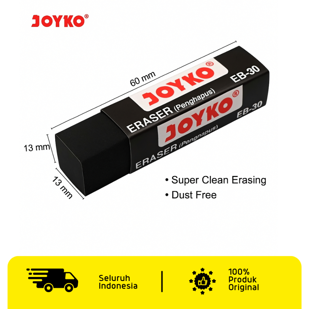

Eraser / Penghapus Joyko EB-30 hitam besar