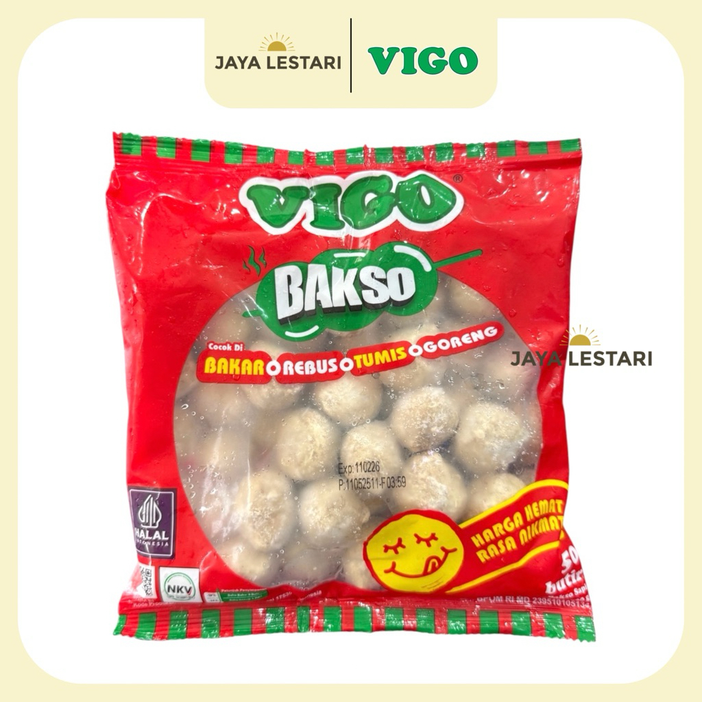 

Vigo Bakso Sapi (Isi 50 Pcs/Pack) (500g) (Frozen Food - Khusus Instan)