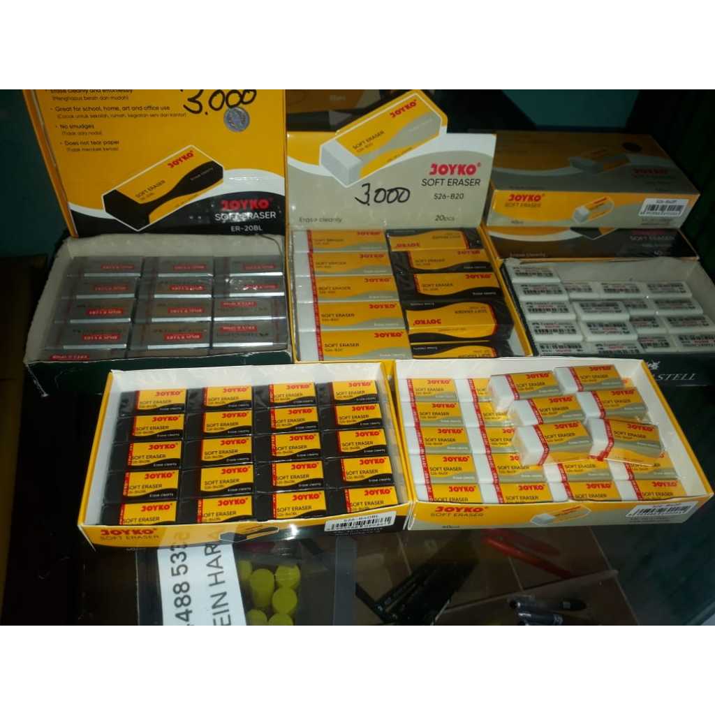 Penghapus JOYKO PAKET 10 PCS Penghapus Pensil JOYKO JOYKO 526-B40P