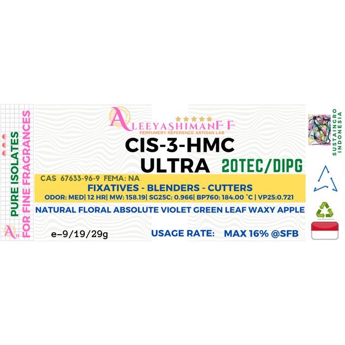 AleeyashimanFF-HMC26 – Cis-3-Hexenyl Methyl Carbonate (Liffarome®): Pure Isolate and/or Aroma Chemic