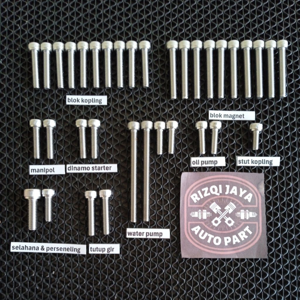 baut blok mesin suzuki gsx r  gsx s  satria  fi stainless 304