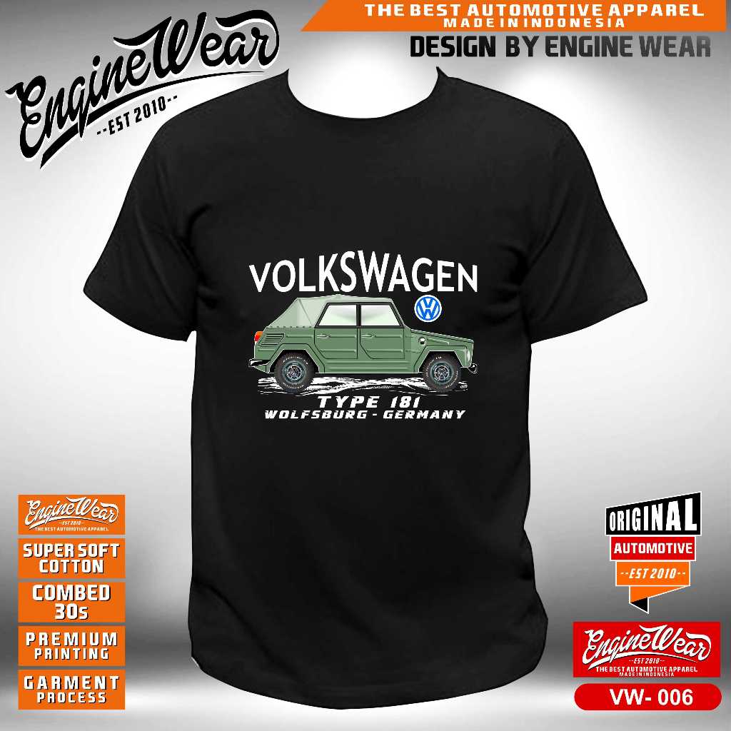 kaos VW safari baju vw camat tshirt volks wagen type 182 mobil otomotif hj