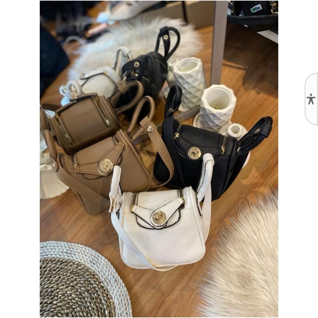 Lindy bag mini, bahan sintetis tali panjang dan pendek