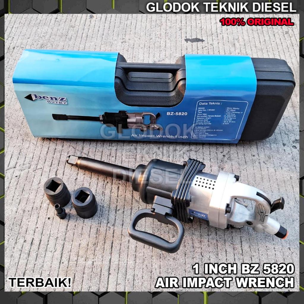 Air Impact Wrench 1" BENZ BZ5820 / Bor Impact Impek Pembuka Buka Baut Pengencang Roda Truk Mobil Ang
