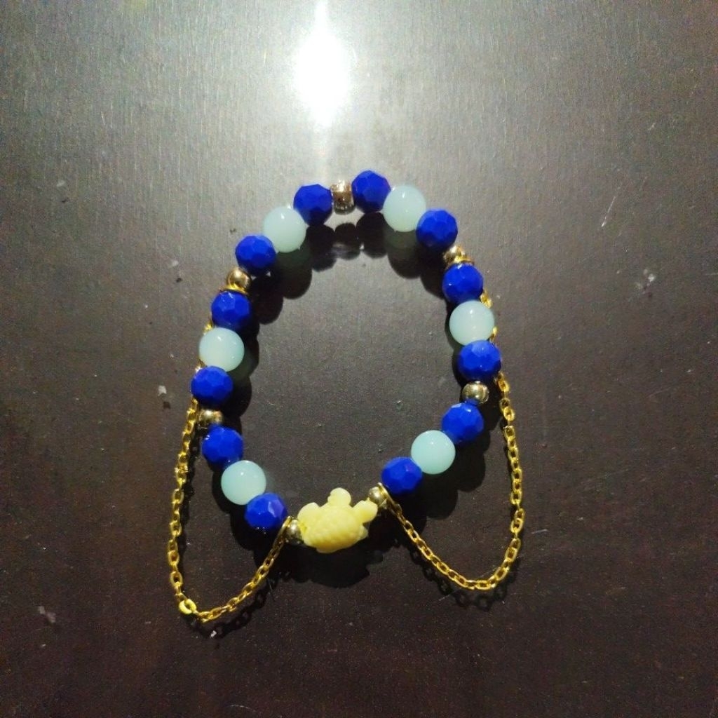 Gelang Rantai Biru Laut