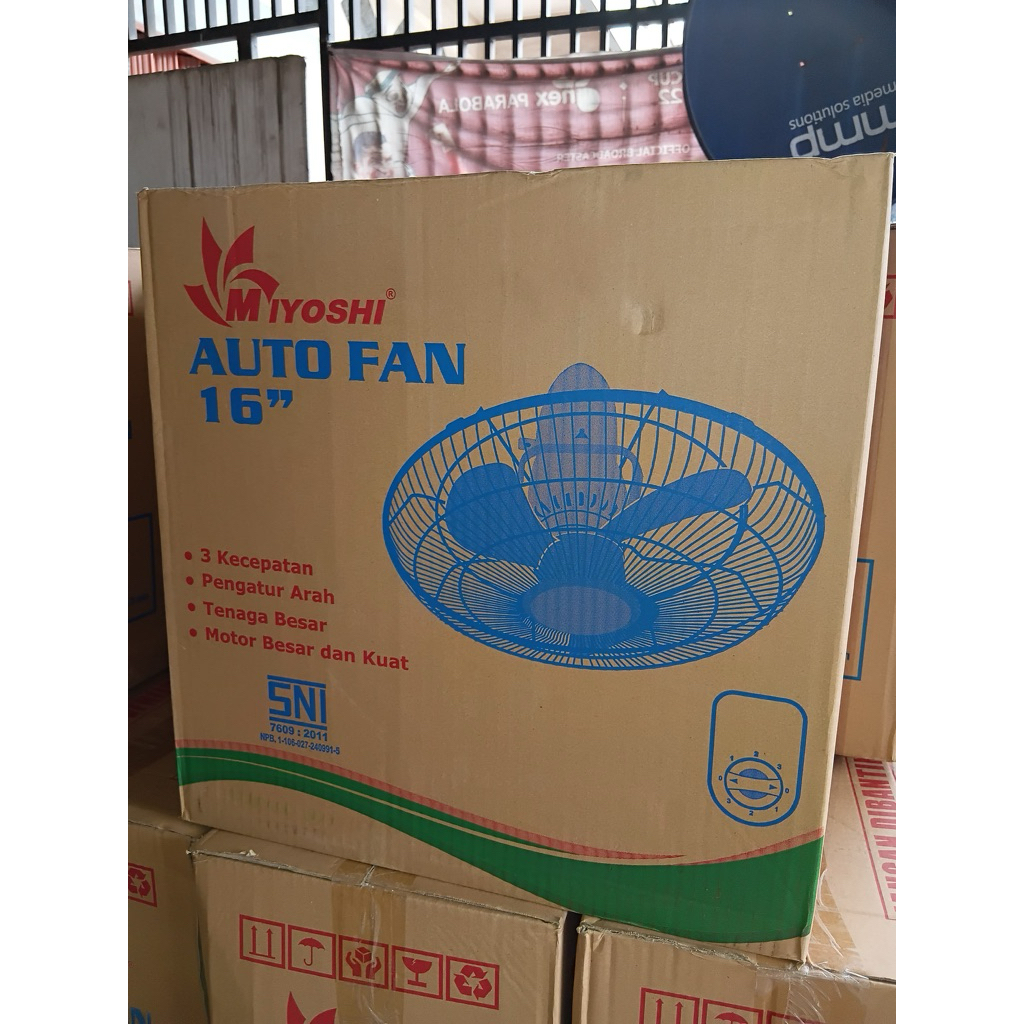 Miyoshi Auto Fan 16” – Kipas Angin Dinding
