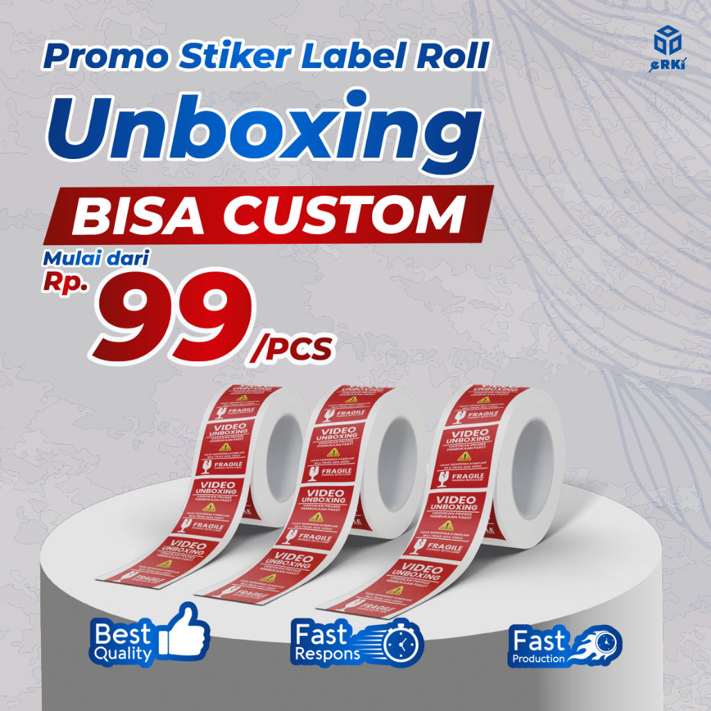 

Stiker Fragile 500pcs Wajib Video Unboxing || Stiker Unboxing Fragile 500pcs Per Roll - ERKI PRINTING