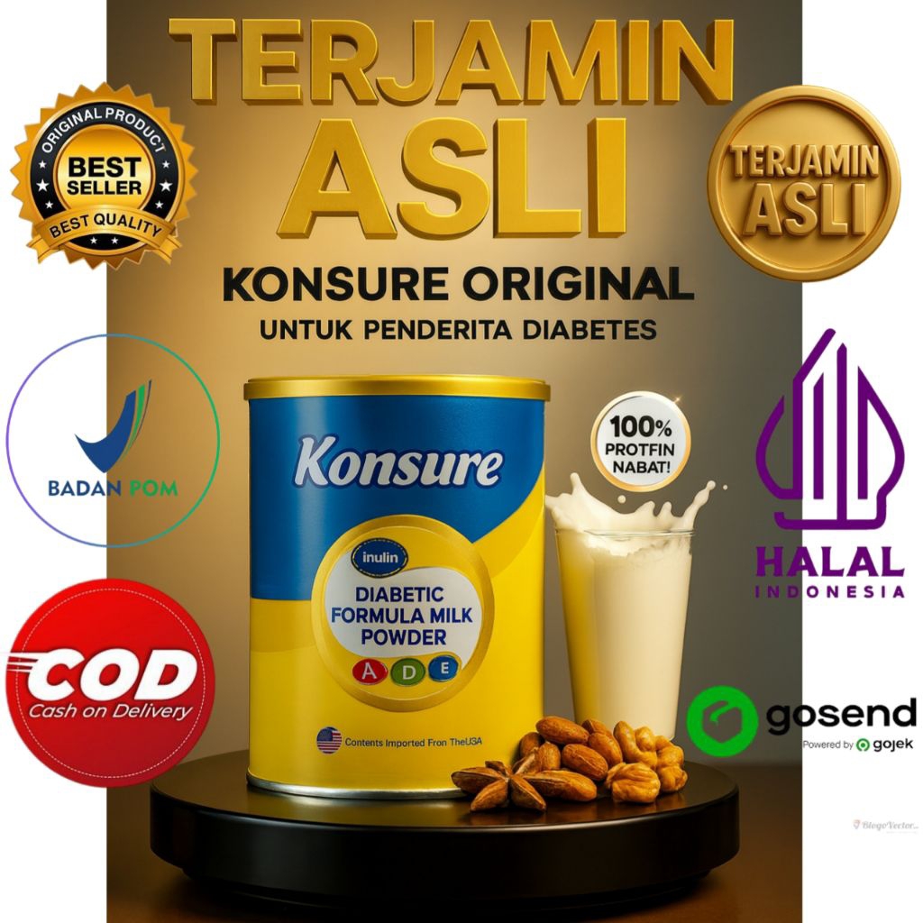 

NEW KEMASAN || SUSU KONSURE OBAT DIABETES dan Kencing MANIS DETOK INSULIN DAN PANKREAS KUALITAS INFOR PREMIUM BAGUS