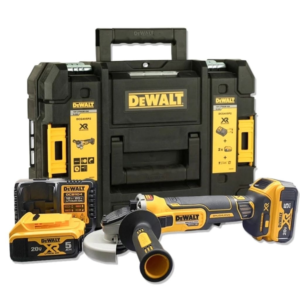 DEWALT DCG405P2 Gerinda Cordless 20V Mesin Gerinda Batrei 100MM Dewalt Dcg405