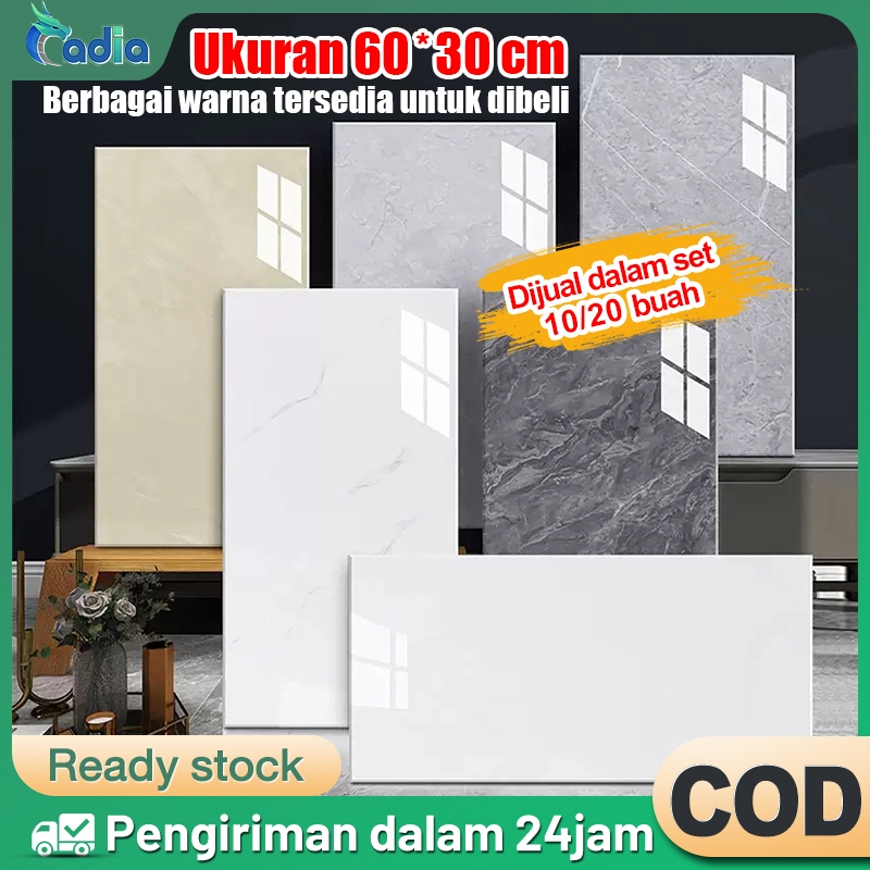 Wallpaper Dinding Kamar Mandi Anti Air Motif Marmer 30x60cm | Wallpaper Vinyl Marble Anti Lembab Tah