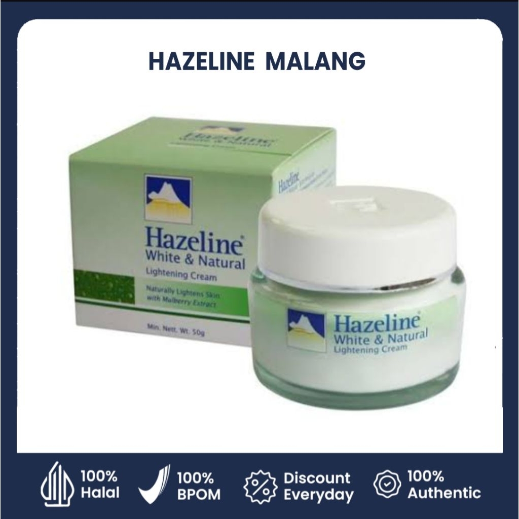 HAZELINE WHITE & NATURAL LIGHTENING CREAM ORIGINAL | HAZELINE SNOW ASLI ORI MALAYSIA | HASELINE HIJA