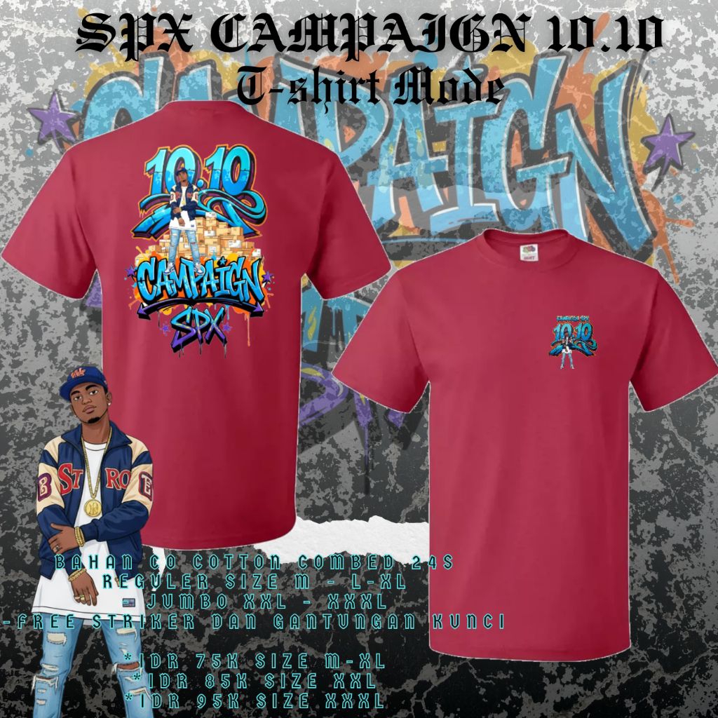 KAOS SPX EXPRESS CAMPAIGN 10.10 BAHAN KATUN COMPED 24S