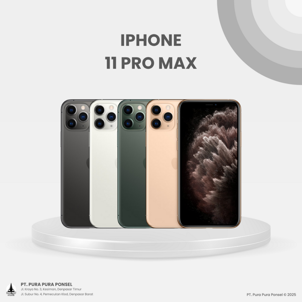 NEW SECOND APPLE IPHONE 11 PRO MAX BRAND  64GB 256GB 512GB GARANSI 1 TAHUN RESMI INDONESIA